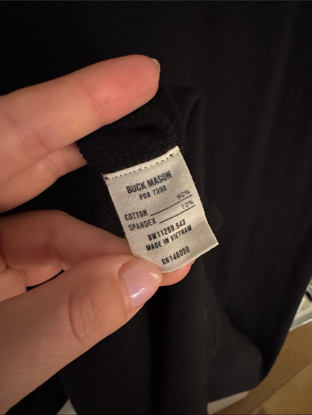 Buck Mason Surplus Ribbed Tee Dress in Black, size M - Picture 6 of 6